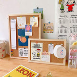 Cork Board Bulletin Board, 15.7"X 12" Cork Board, Oak Wood Finish Frame
