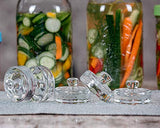 Jillmo 4 Pack Glass Fermentation Weights with Easy Grip Handle