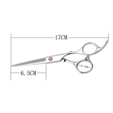 CCbeauty Professional Hair Cutting Scissors Barber Thinning Texturizing Hairdressing Shears, Hair Comb, Black Leather Case, Stainless Steel Haircut Shears Kit 6 inch For Men, Women