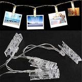 40 LEDs 20 Photo Clips String Fairy lights Battery Powered Decoration for Living Room