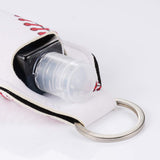 4 Pack Travel Bottles with Keychain Holder 1oz Portable Empty Keychain Bottle with Flip Plastic Squeeze Bottles Refillable Containers for Soap, Lotion, and Liquids