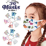 12pcs Kids Reusable Face_Masks Washable Cute Cartoon Breathable Seamless