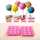 Akingshop 12 Capacity Silicone Lollipop Mold Set, Sucker Molds and Chocolate Hard