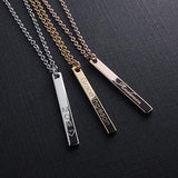 Vertical Name Necklace Personalized Gold Bar Necklace Customize Gift for Women