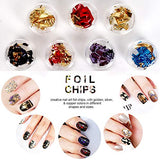 5 Box 11440pcs Nails Rhinestones and 36 Pots Foils Flakes, Teenitor Professional Nail Decoration