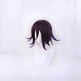 KONNIQIWA Anime Cosplay Wig Short Gradient Purple Heat Resistant Synthetic Hair Halloween Party Wigs