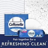 Cottonelle FreshFeel Flushable Wet Wipes for Adults, 8 Flip-Top Packs, 42 Wipes