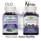 Nature's Way Sambucus Black Elderberry Gummies with Vitamin C and Zinc, 60 Gummies