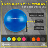 URBNFit Exercise Ball (Multiple Sizes) for Fitness, Stability, Balance & Yoga Ball