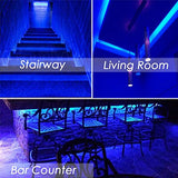 Blue Led Strip Lights Waterproof Battery Operated with Remote, 8 Modes, Dimmable