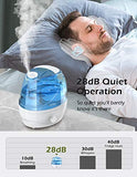 Homasy Cool Mist Humidifiers, 28dB Whisper-Quiet Humidifiers for Bedroom