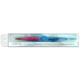 Pana Size # 6 USA Acrylic Nail Brush100% Pure Kolinsky Hair Acrylic White~Swirl~Blue Handle with Pink Ferrule Round Shaped Style (PN-AP-6)