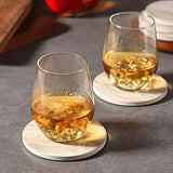 LIFVER Drink Coasters with Holder, Absorbent Coaster Sets of 6, Marble Style Ceramic