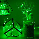 St. Patrick's Day 12 Pack Led Fairy Lights Battery Operated String Lights Waterproof Silver