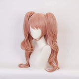 AICWDIVA Anime Danganronpa V3 Enoshima Junko Cosplay Wigs Light Pink Hair Clip Ponytails Cosplay Wigs Heat Resistant Synthetic