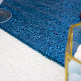 TCBESTO Aqua Blue Table Runner 12"x72" Sequin Table Runners Sparkly Glitter Metallic