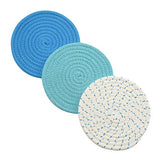 Kitchen Pot Holders Set Trivets Set 100% Pure Cotton Thread Weave Hot Pot Holders Set