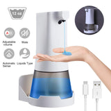 ArderLive Automatic Soap Dispenser Wall Mount,12oz Touchless Dish Liquid Hands-Free Auto Hand Soap Dispenser Waterproof USB Charging for Kitchen, Bathroom,School,Hotel