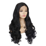 13x6 Lace Front Wigs Long Wavy Synthetic Lace Front Wig with Natural Hairline Glueless Heat Resistant Fiber Hair 24inch