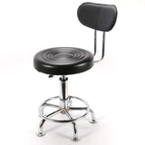 Adjustable Hydraulic Garage Work Shop Chair Seat Swivel Stool w/PU Leather Cushioned Backrest Footrest, Office Dental Lab Massage Spa Tattoo Salon Bar Kitchen