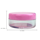 (Quantity: 500 Pcs) Beauticom 5G/5ML Round Clear Jars with Pink Lids for Makeup, Lotion, Creams, Eyeshadow, Cosmetic Product Samples - BPA Free