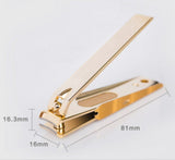 (Lot of 10 Sets) World No. 1. Three Seven (777) Nail Clipper (N-221YS-GR) MADE IN KOREA, SINCE 1975. (10 Sets, Gold)