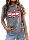 Valentine's Day Shirt for Womens Cute Gnomes T-Shirt Love Heart Printed Shirts Short