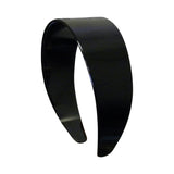One Dozen 2 Inch Plastic Headbands with Teeth - Black