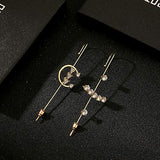 Ear Wrap Crawler Hook Earrings | Hypoallergenic Piercing Gold Ear Cuffs Crawler Hook