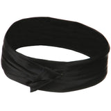 Silk 3 Pleat Fashion Band - Black Woven