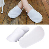 Rocutus 12 Pair Disposable Slippers,Disposable Slippers Bulk Guest Slippers,Fit Up to US Men Size 8 Women Size 9,Non-Slip Slippers for Hotel, Home, Guest Use,Train,Travel Use (12 Pair)