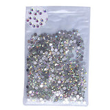 PrettyG 2880pcs SS8 Nail Crystals AB Coating Nail Art Sparkly Round Flatback Rhinestones, Non-Self-Adhesive AB-S8