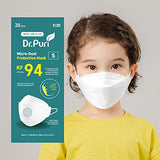 [20 Pack] Dr.Puri New Micro-Dust Protection Face Premium Mask (KF94) White Small