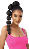 Outre Wrap Ponytail Pretty Quick Afro Puff Bubble Pony (1B(Off Black))