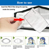 5 Pack Protective Covers with Carbon Filters,Washable Reusable Cloth Cotton Blend