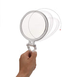 Compact Folding Hand Held Mirror/Tabletop Makeup Mirror with Two Sides of 15X Magnification & True View / 5 Inches Round Travel Mirror