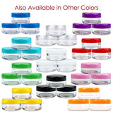 50 New Empty 5 Grams Acrylic Clear Round Jars - BPA Free Containers