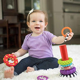 Sassy Stacks of Circles Stacking Ring STEM Learning Toy, 9 Piece Set, Age 6+ Months