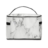 White Marble Makeup Bag Organizer for Travel Cosmetic Bags with Handle Toiletry Bags for Women Girls