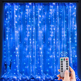 Hanging Window Curtain Lights 9.8 Feet Dimmable, Connectable with 300 Led, Remote
