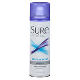 Sure Aerosol Anti-Perspirant Deodorant Spray, Regular, 6 Ounce (Pack of 3)