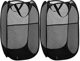 Mesh Popup Laundry Hamper - Portable, Durable Handles, Collapsible