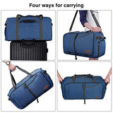 Canway 65L Travel Duffel Bag, Foldable Weekender Bag with Shoes Compartment