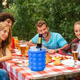 ALLADINBOX Ice Cube Mold Ice Trays, Large Silicone Ice Bucket, (2 in 1) Ice Cube Maker