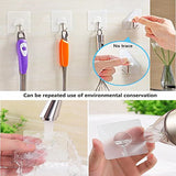 JINSHUNFA Wall Hooks 13lb(Max) Transparent Reusable Seamless Hooks,Waterproof