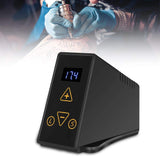 Tattoo Power Supply, 2 Types Mini Digital LCD Tattoo Machine Power Supply for Tattoo Machine Artists Foot Pedal, Black(US)