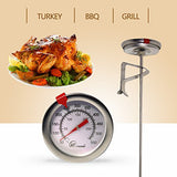 KT THERMO Deep Fry Thermometer With Instant Read,Dial Thermometer,12" Stainless