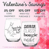 Savage Classy Bougie Ratchet - Stemless Wine Glass Birthday Gifts for Women