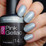 Pink Gellac 155 Satin Grey Soak-Off UV/LED Gel Polish