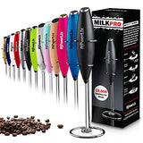PowerLix Milk Frother Handheld Battery Operated Electric Foam Maker For Coffee